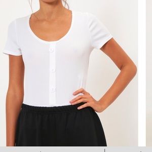 white button bodysuit